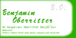 benjamin oberritter business card